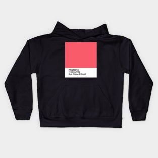 pantone 17-1736 TCX Sun Kissed Coral Kids Hoodie